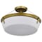 Nuvo Rowen 4-Light Semi Flush Natural Brass Etched White Glass 60/7752 - alternate 3